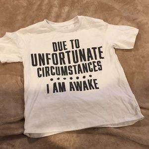 Kids white graphic t shirt